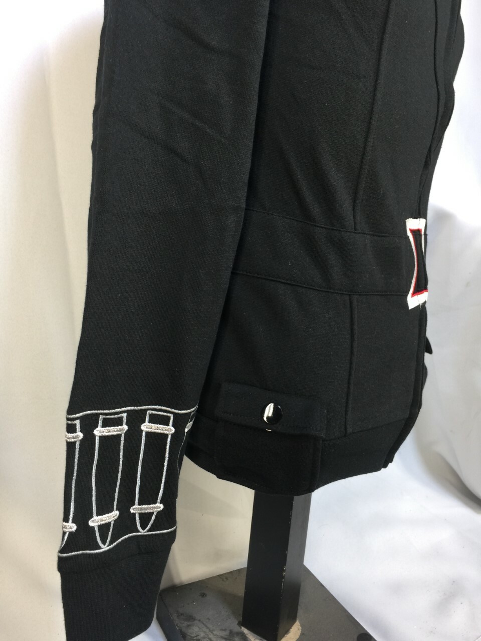 Marvel Black Widow HER UNIVERSE Black Zip-Up Sweatshirt Officially Licensed 