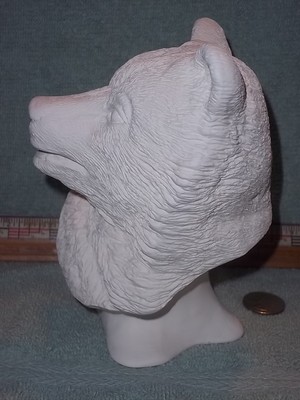 Beautiful Bear Head Bust Ceramic Bisque U-Paint Ready To Paint Bears Grizzly