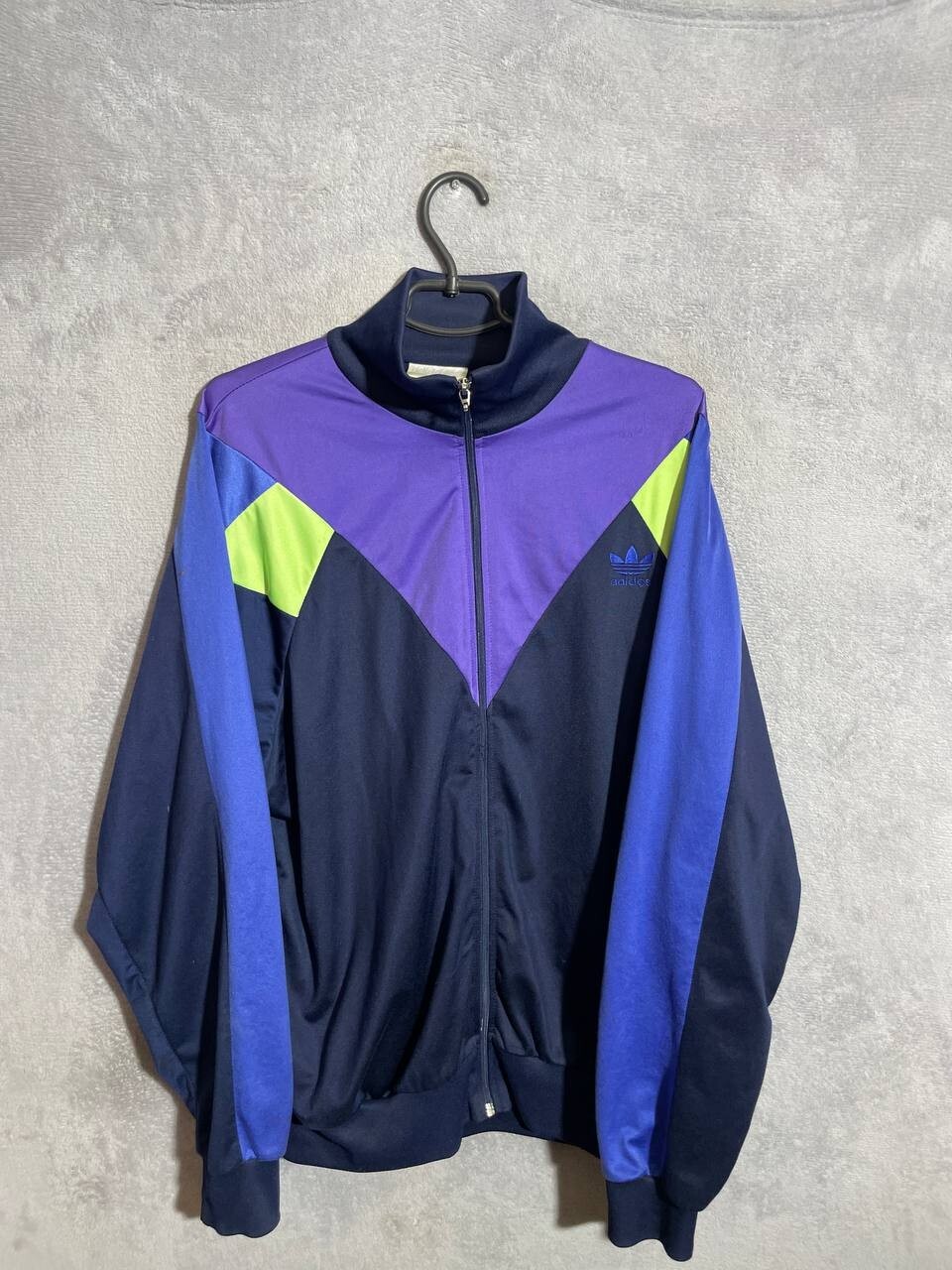 Adidas Vintage Jacket With Zipped Multicolor Polyester Men