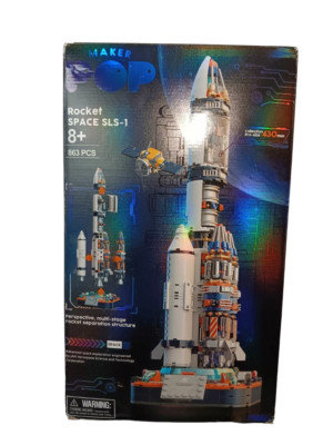 Maker Pop Space Exploration Rocket Collectible Display Set 863 Piece Model SLS-1