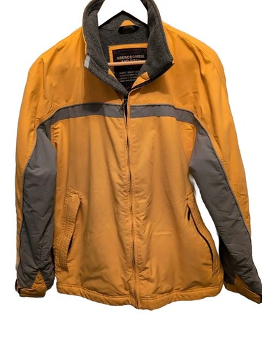 ジャケット・アウター MOUTRECON TAILOR Lightweight Windploof Abercrombie & Fitch Outdoor Weatherproof Yellow Rain Jacket