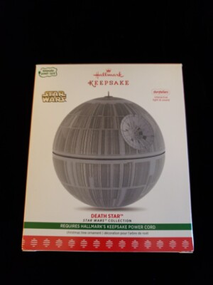 2017 STAR WARS HALLMARK STORYTELLERS DEATH STAR TESTED ORNAMENT 