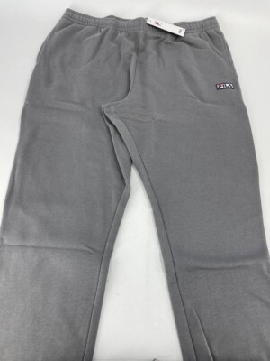 Fila Men's Garin Athletic Fleece Jogger Pants Sweatpants, Gray, Sz 2XL