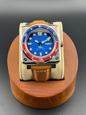 42mm Bespoke Square Diver Pepsi Bezel Seiko Mod Automatic NH36 custom