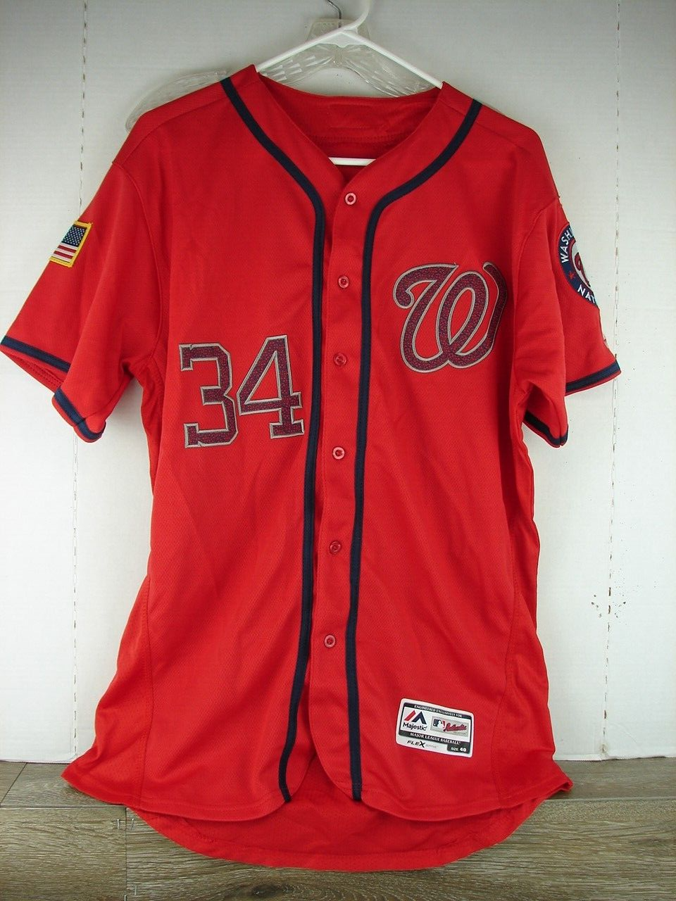 SZ 40 Bryce Harper #34 Majestic Flex Base Washington