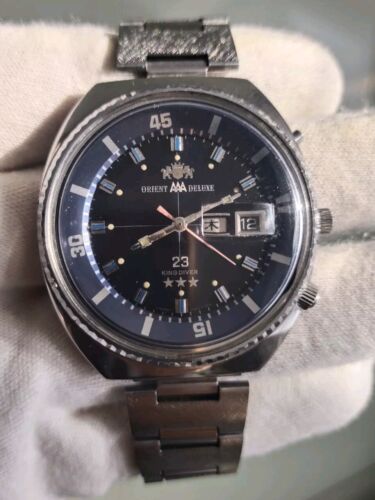 Vtg ORIENT AAA Deluxe King Diver KD G349-10673 Navy Dial Vtg ORIENT AAA Deluxe King Diver KD G349-10673 Navy Dial