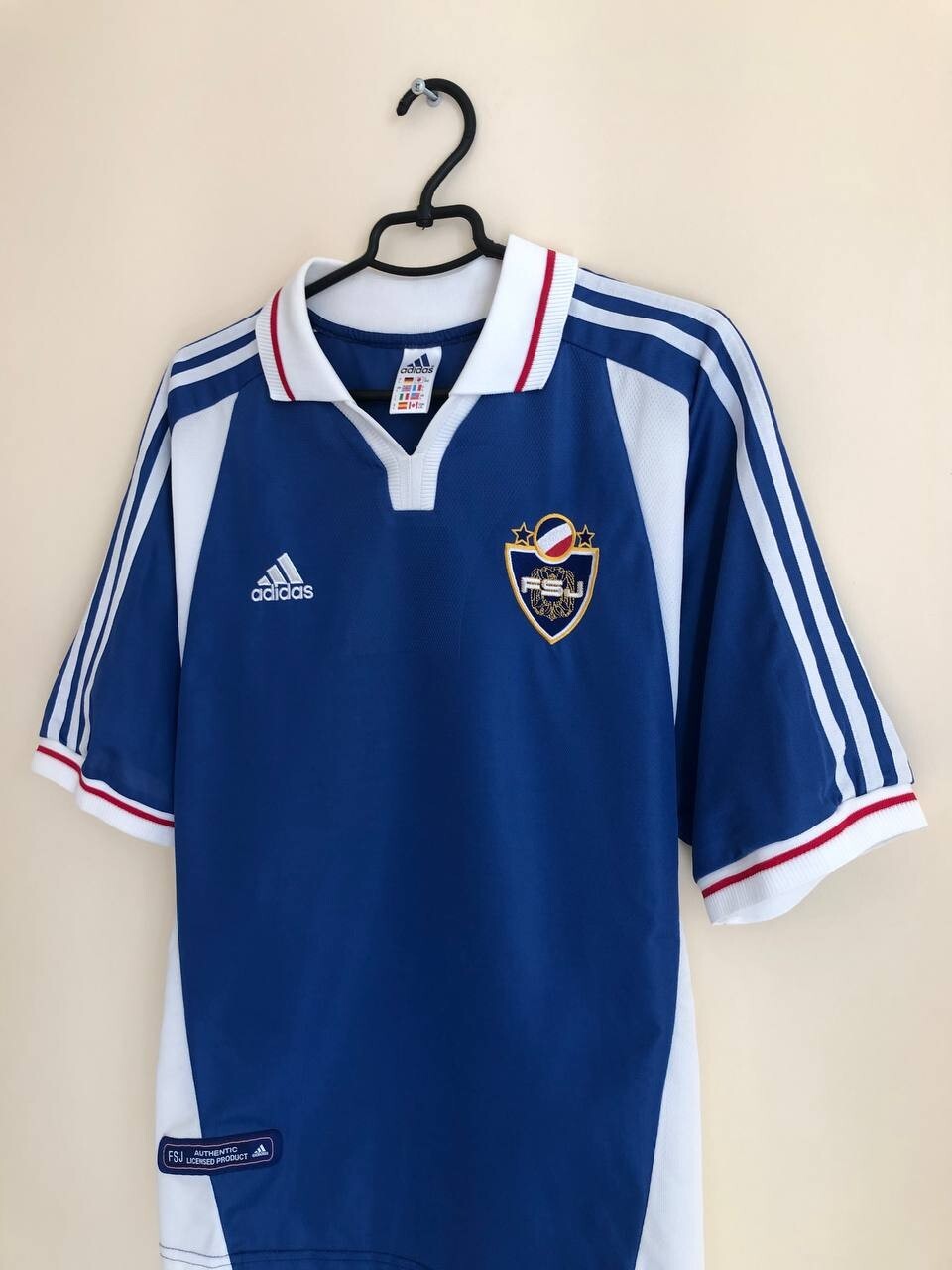 ウェア adidas Yugoslavia 98 home kit Lsize 1998-99 Yugoslavia Home Shirt Mijatovic #9 - 10/10 - (L)
