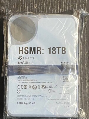 NEW Seagate 18TB Exos X20z SATA 3.5'' Enterprise CMR HDD ST18000NM013J x SMR 20TB
