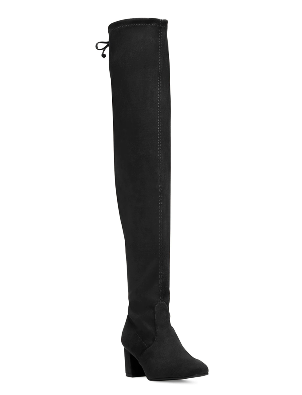 Pre-owned Stuart Weitzman $895  Genna 60 Black Suede Over The Knee Boot S4833