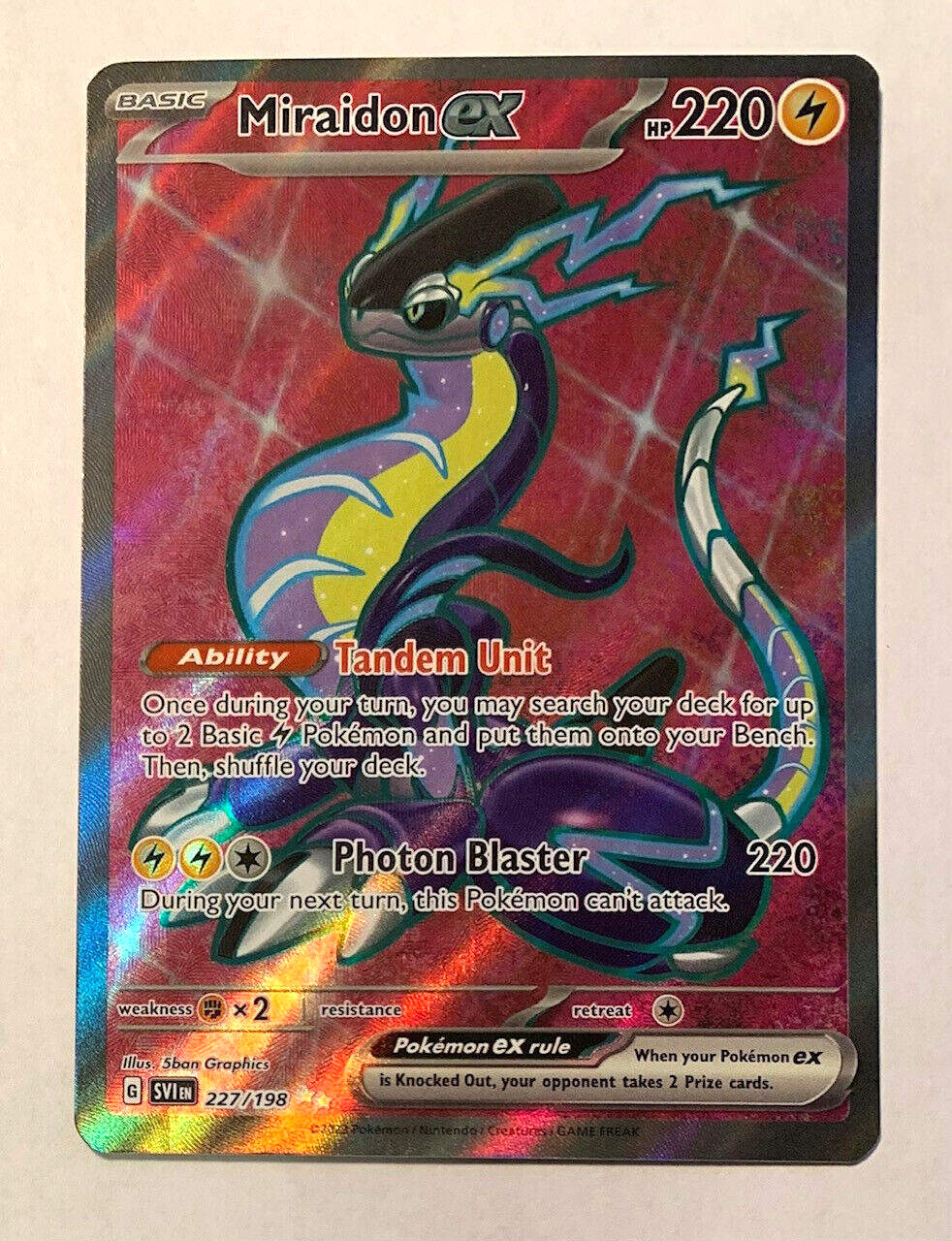 マリィ ナンジャモ ミミッキュ＆ソーナンス ゾロア snowygathering Pokemon Scarlet and Violet - MIRAIDON EX - FULL ART - 227