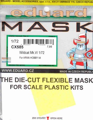 EDUCX585 1:72 Eduard Mask - Wildcat Mk.VI (ARM kit)