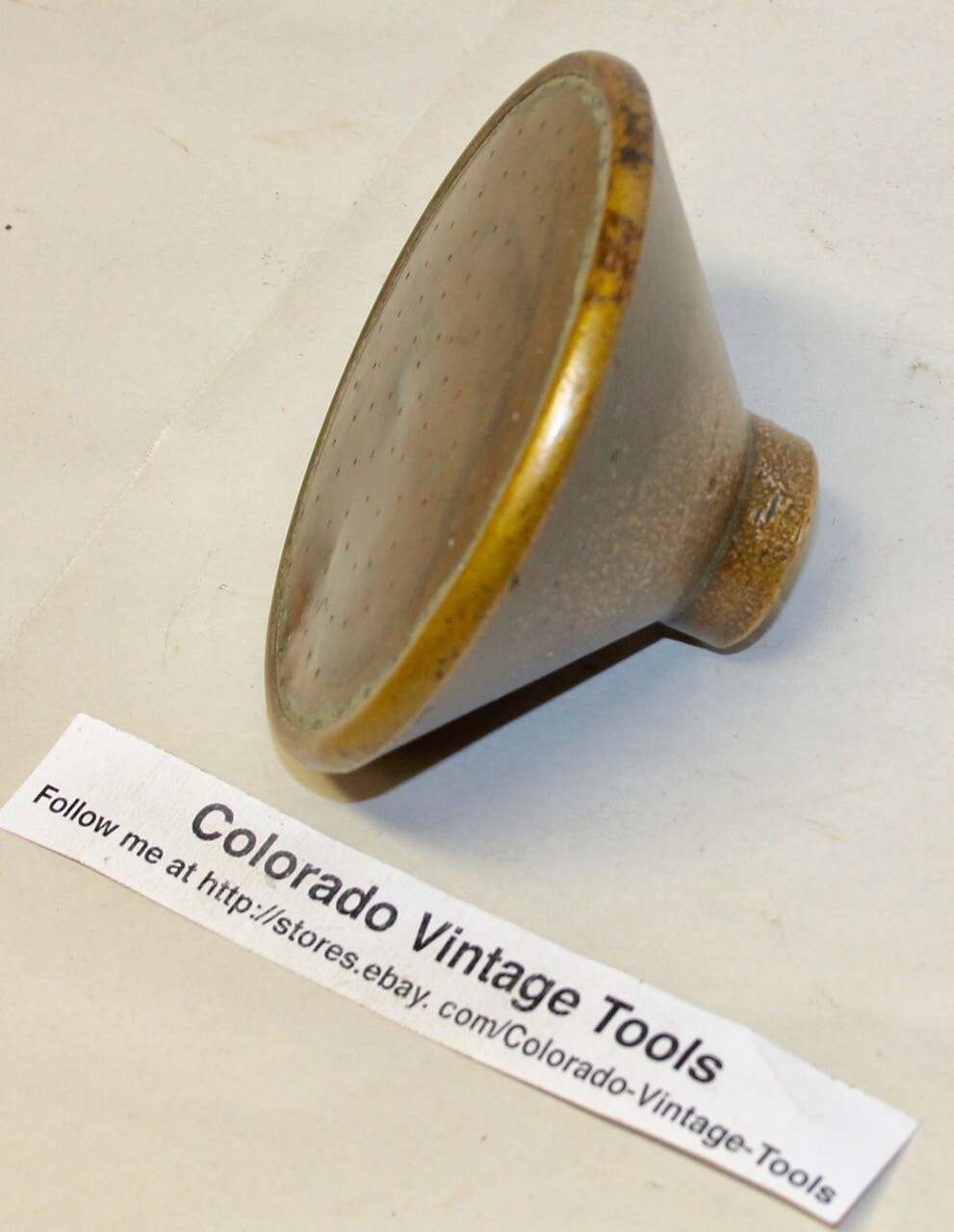 Vintage 4” Galvanized Watering Can / Garden Hose Brass Head - Tool / $8 to Ship