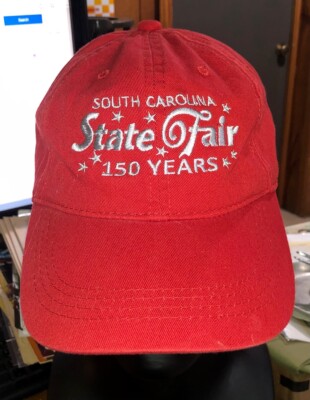 South Carolina State Fair 150 Years Red Stitched Baseball Hat Cap #H