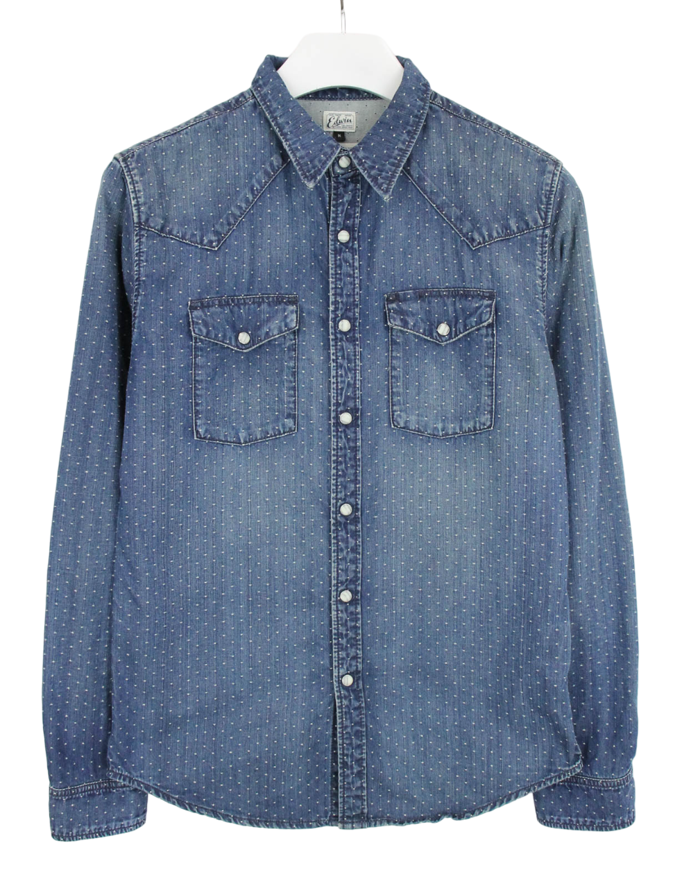 EDWIN L/S Menphis Shirt Men's MEDIUM Denim Western