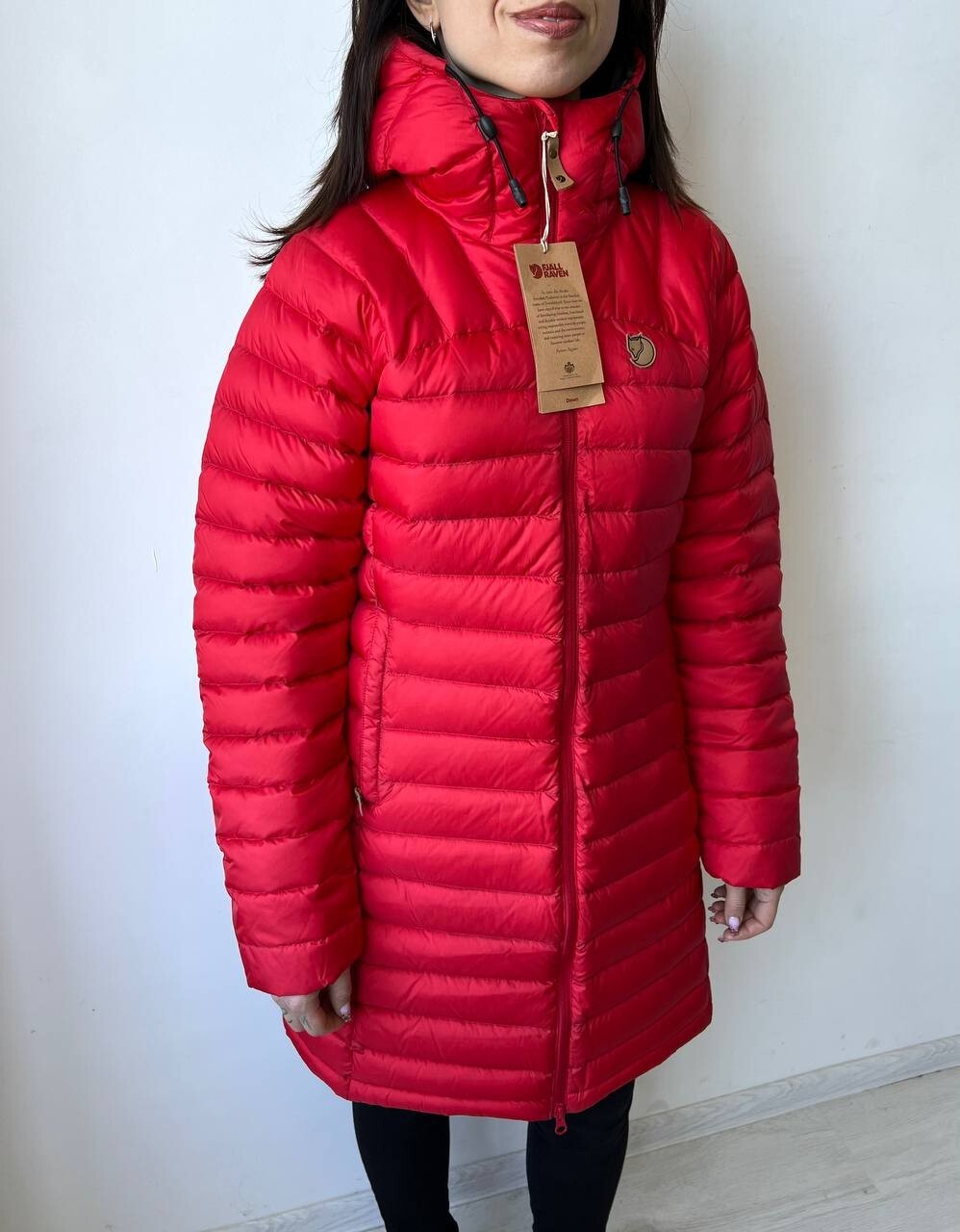 Pre-owned Fjall Raven Women's Fjallraven Snow Flake Parka Down Jacket Coat True Red Size M