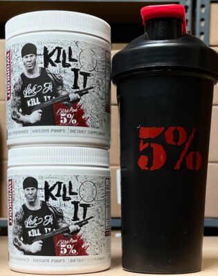 5% Nutrition Rich Piana KILL IT 30 Servings  [CHOOSE 2 FLAVORS] + Shaker