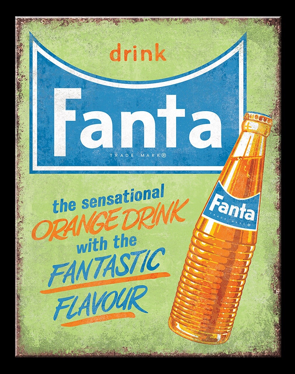 Coca-Cola Fanta ヴィンテージサイン Drink Fanta Orange Drink Coca Cola Coke Soda Pop Made USA