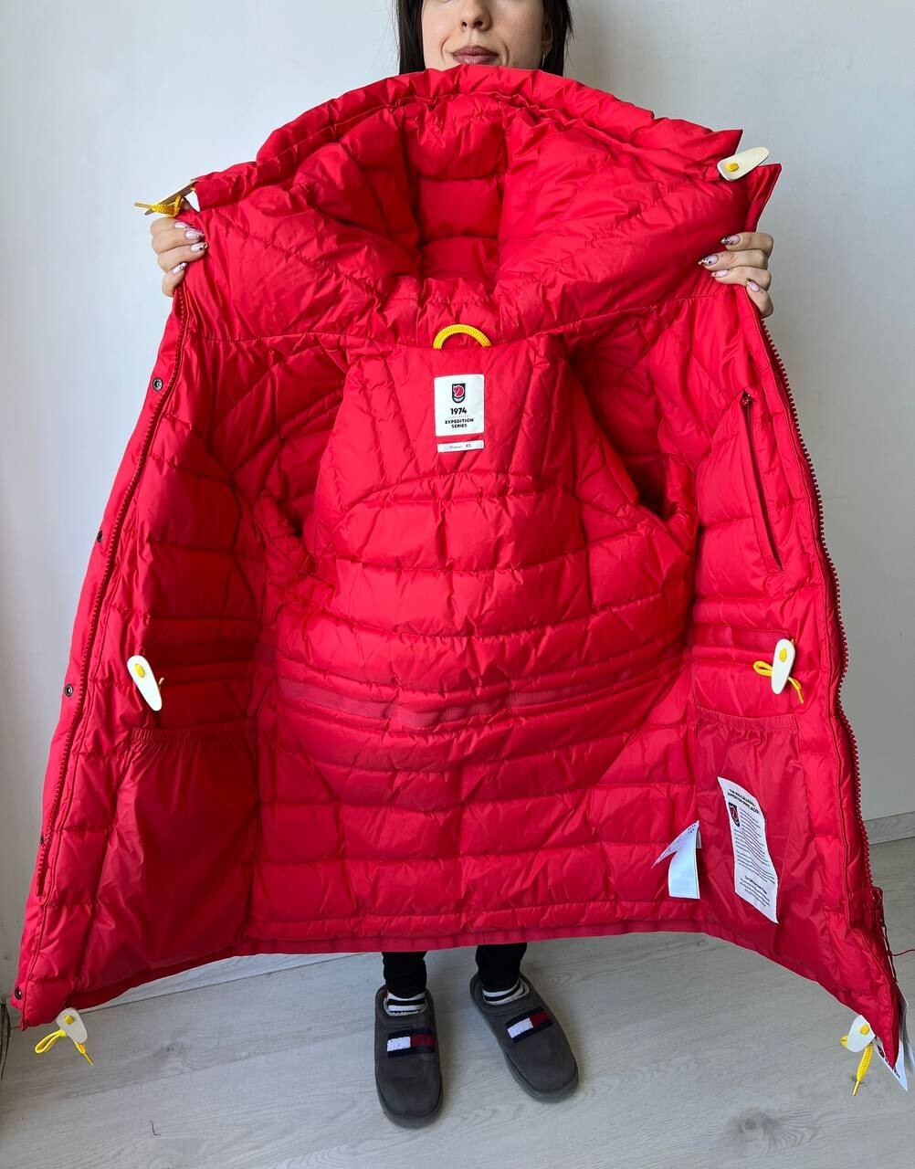 Pre-owned Fjall Raven Women's Fjallraven Expedition Down Puffer Jacket Parka True Red Size M