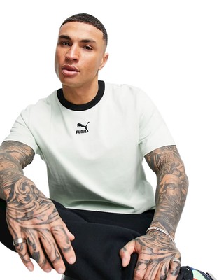 

Мужская футболка Puma Green Lily/Black Classics Ringer