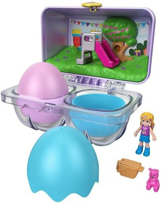 POLLY POCKET Mystery Surprise Egg Carton (Birthday Party Theme), FREE SHIPPING!!