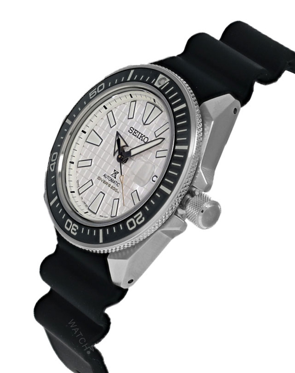 Pre-owned Seiko Prospex Auto Diver 44mm White Dial Men's Watch Srpe37