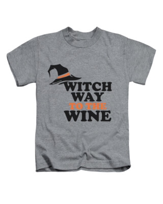 Witch Way To The Wine Adults T-Shirt Funny Halloween Mens Womens Tee Top New