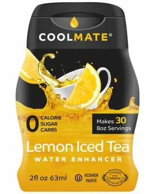 Coolmate Lemon Iced Tea Flavor Water Enhancer Drink Mix, Kosher, 2 oz
