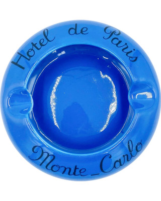 Vintage 5-Star Hotel de Paris Monte Carlo Ashtray Monaco French Riviera Blue