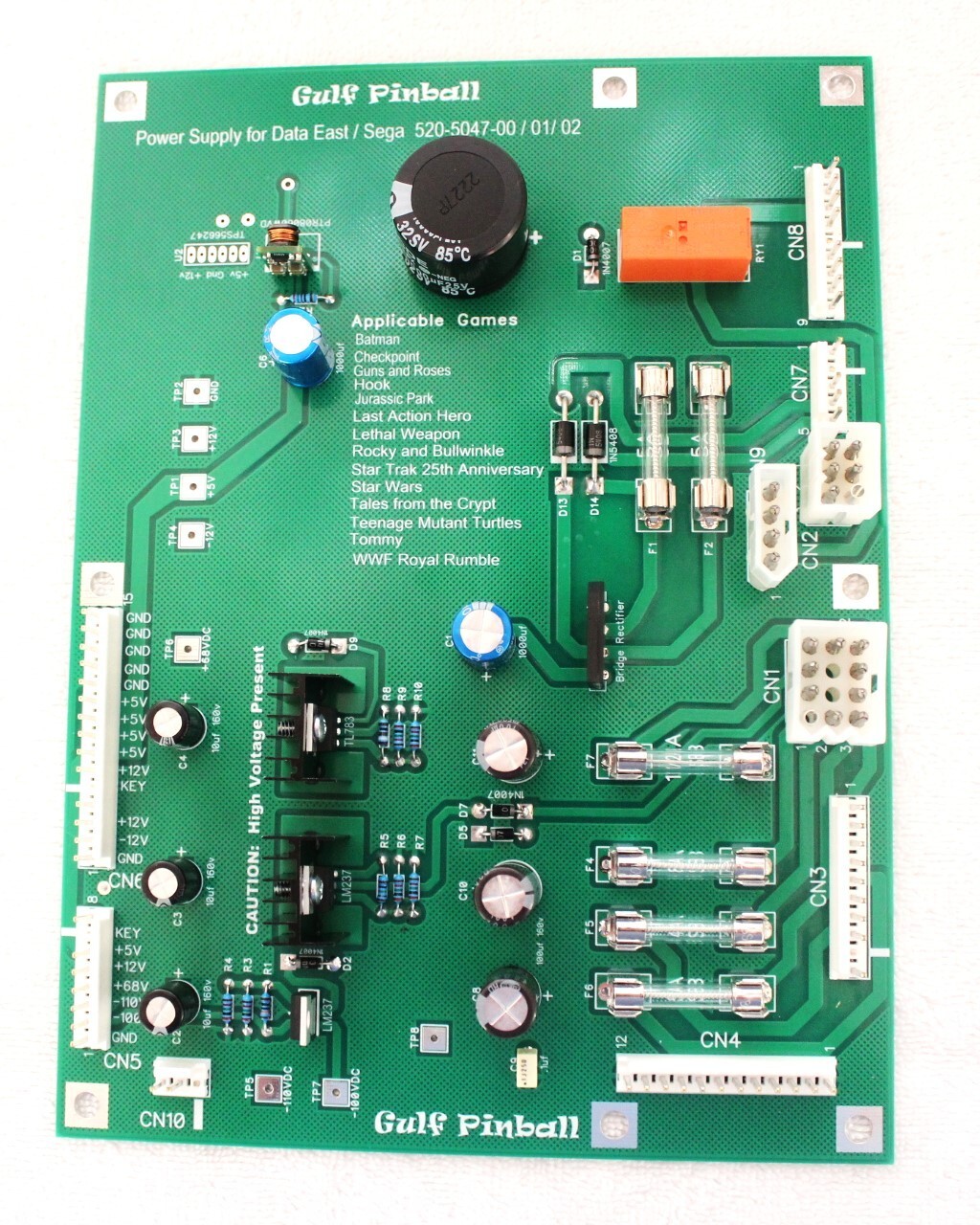NEW Data East Power Supply Replaces Original Parts 520-5047