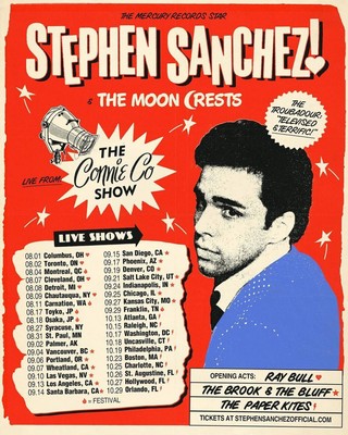 Custom Stephen Sanchez & The Moon Crests North American Tour 2024 Poster