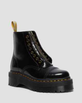 Dr Martens Vegan Sinclair Platform Black with Removable Zip Boots for Women