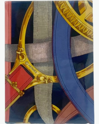 New in Box Hermes Paris Cavalcadour Silk Blank Notebook Journal Office