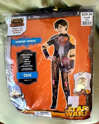 Star Wars Rebels Sabine Wren Costume Child Size Small New in Bag
