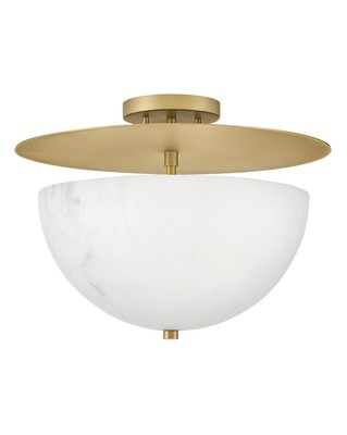 Fredrick Ramond FR41023 Inez 3 Light 16''W Semi-Flush Bowl Ceiling - Brass