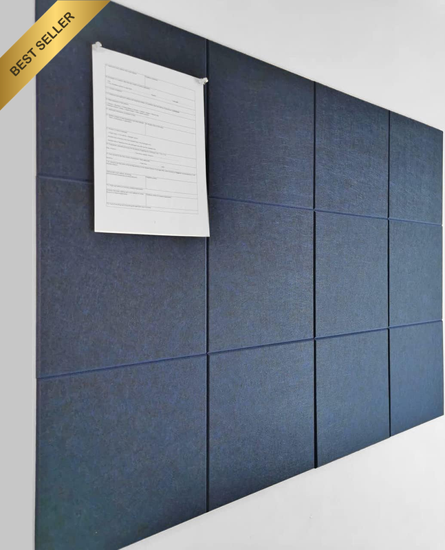 Blue Felt Bulletin Board 47"X35" | Large Cork Bulletin Board Alternative for Off