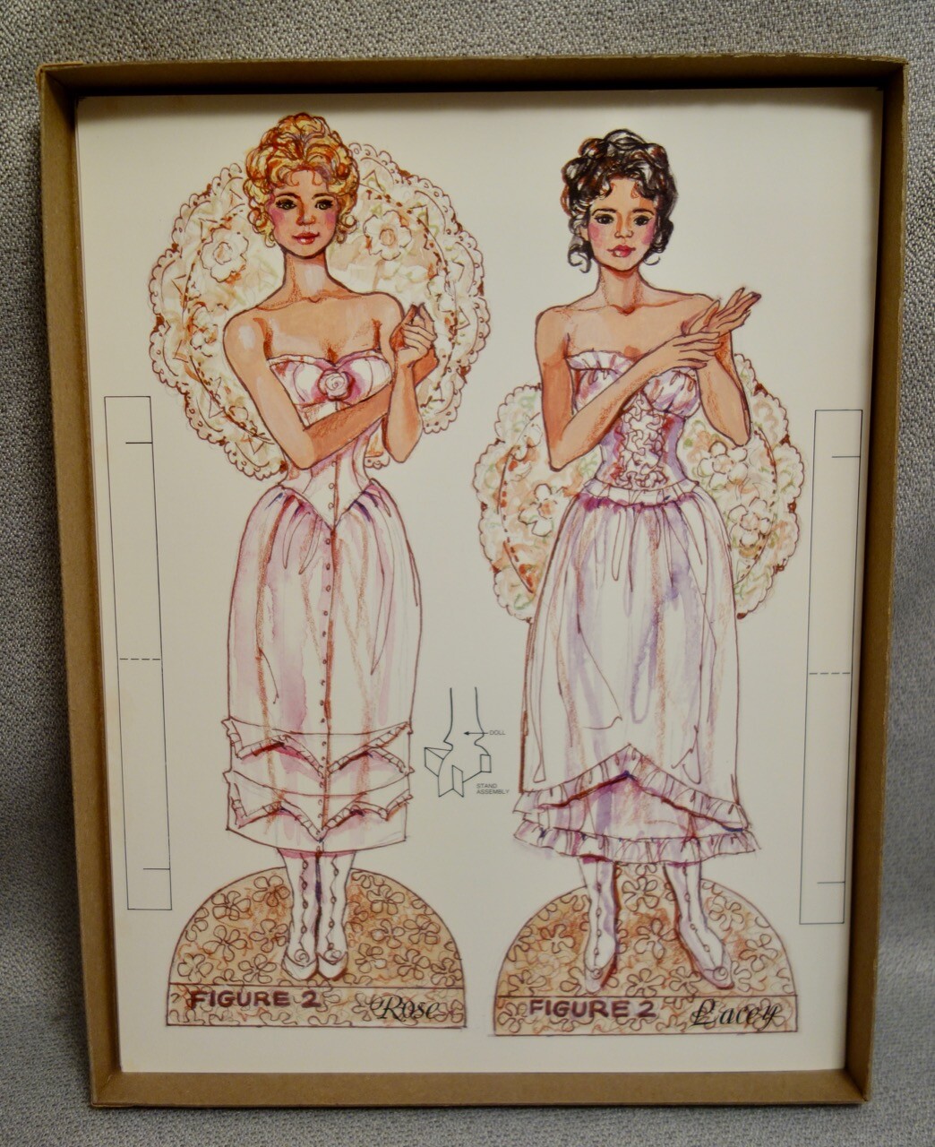 VICTORIAN ROSES & LACE Paper Dolls by CARILYN TEICHMAN - MINT & UNUSED