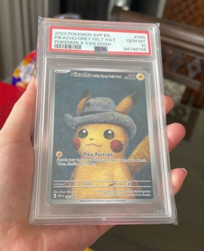 PSA 10 Pokémon Van Gogh Pikachu with Grey Felt Hat Svp Black PSA 10 Pokémon Van Gogh Pikachu with Grey Felt Hat Svp Black