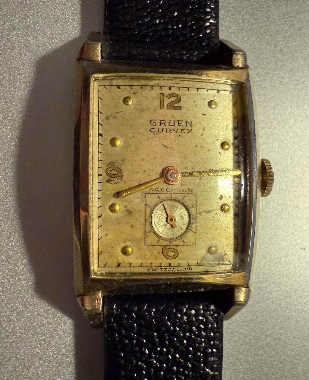 Gruen Curvex Precision Gents Watch 17J Swiss 370-597 10KYGF