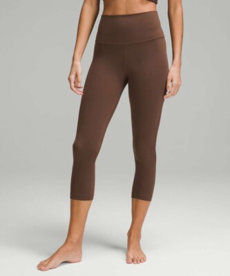 Lululemon Align High Rise Crop 21'' Size 10 NWT MSPR 88 Color Java