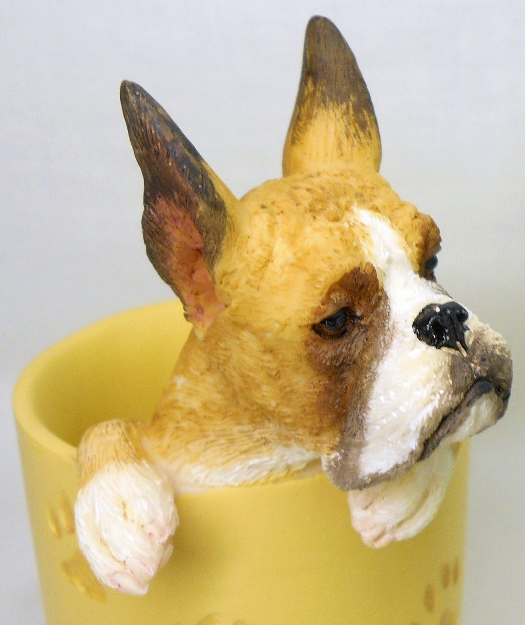 Fawn Boxer Dog Pen Pencil Utility Holder Desk Top Organizer Boxer Collectable