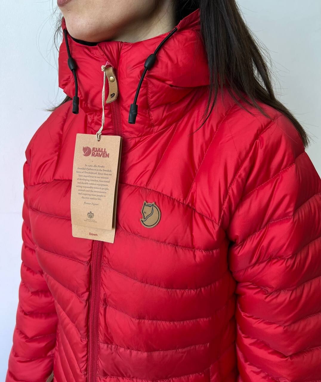 Pre-owned Fjall Raven Women's Fjallraven Snow Flake Parka Down Jacket Coat True Red Size M