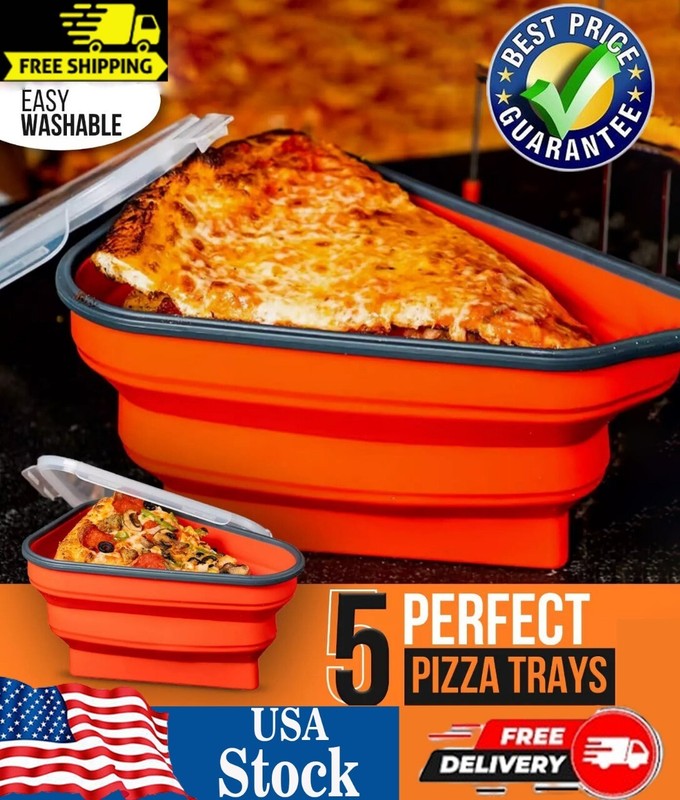 Ultimate Pizza Pack Storage Container Reusable Foldable Portable Microwavable!