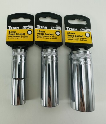 Titan INDIVIDUAL 1/2  Drive Deep Metric Socket Choose From 10mm - 32mm