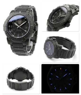 Pre-owned Luminox Modern Mariner 45mm Black Steel Men's Watch Xs.6252.bo