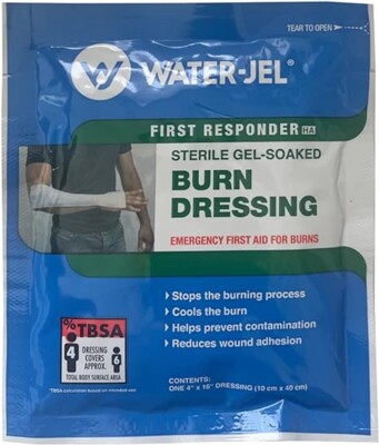 Water-Jel 4'' X 16'' Burn Dressing | Sterile First Aid for Major Burns