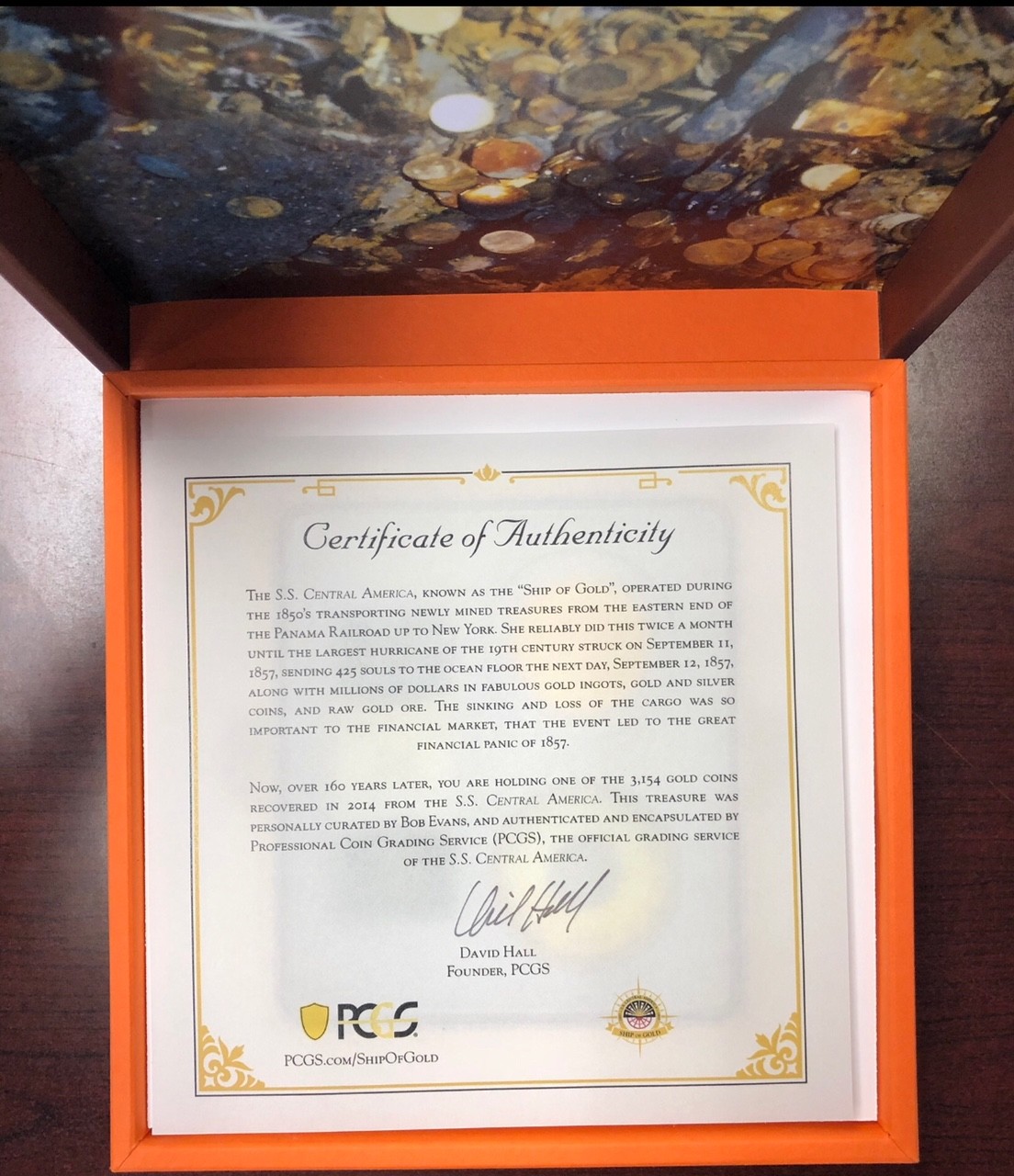 1856-S $5 Liberty PCGS AU58 SS Central America shipwreck w/ pinch 2nd recovery