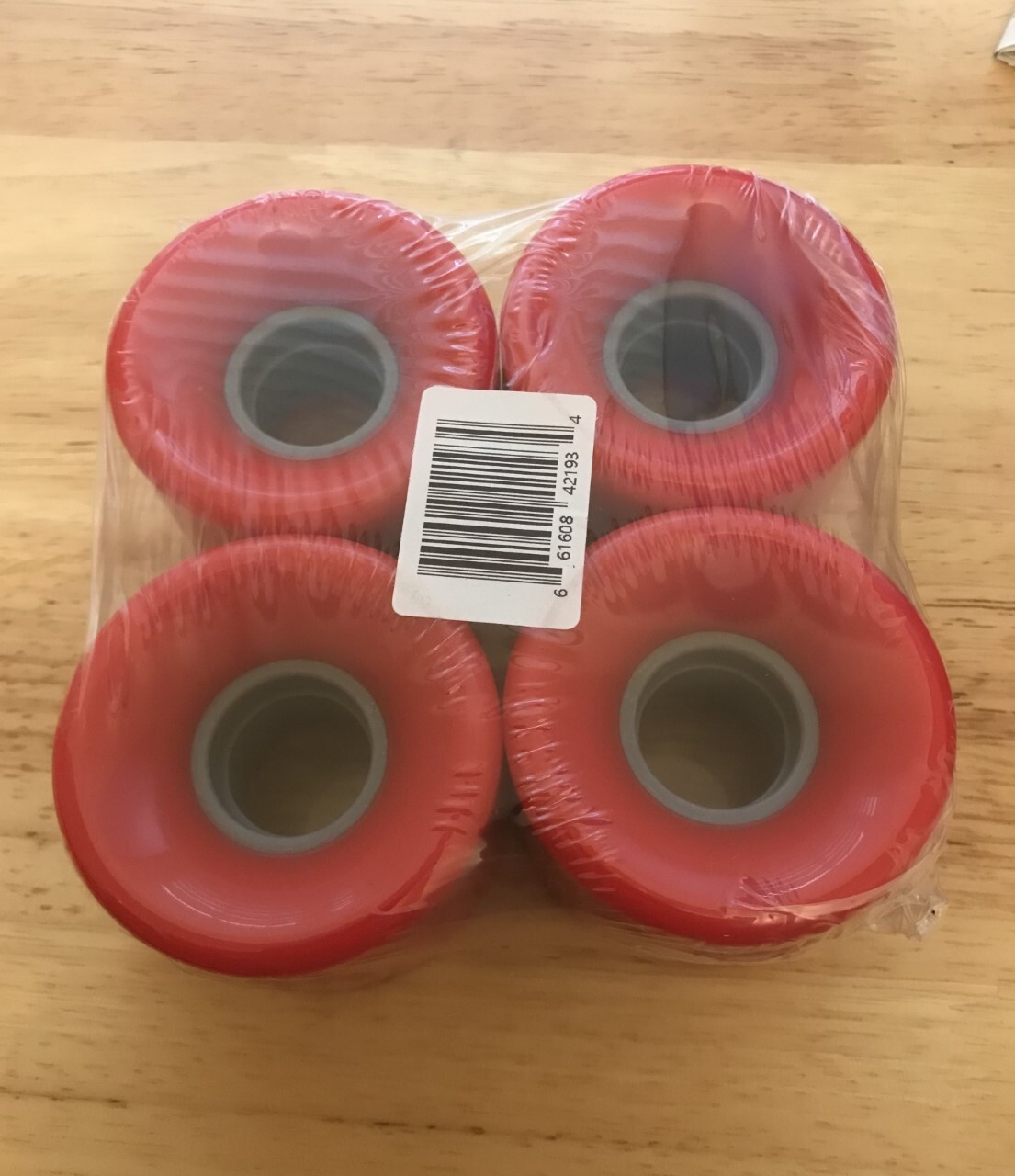60mm Gel Soft Cruiser Wheels Square Red
