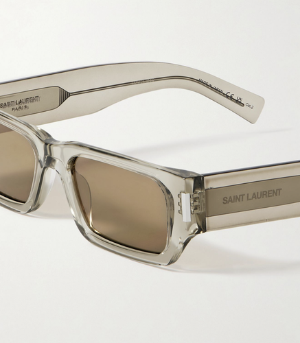 Pre-owned Saint Laurent Yves  Sl-660-f-004 Beige Sunglasses In Brown