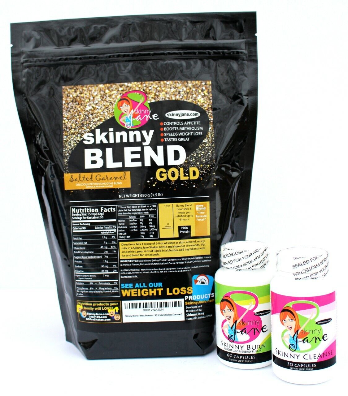 Skinny Jane, Weight Loss Quick Slim Kit, Skinny Blend Gold and Diet Supplements