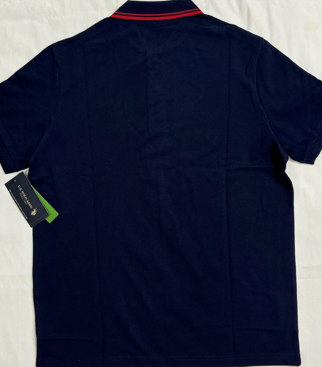 New U.S. Polo Assn. Men's Short Sleeve Polo Navy Color Size M $26.50